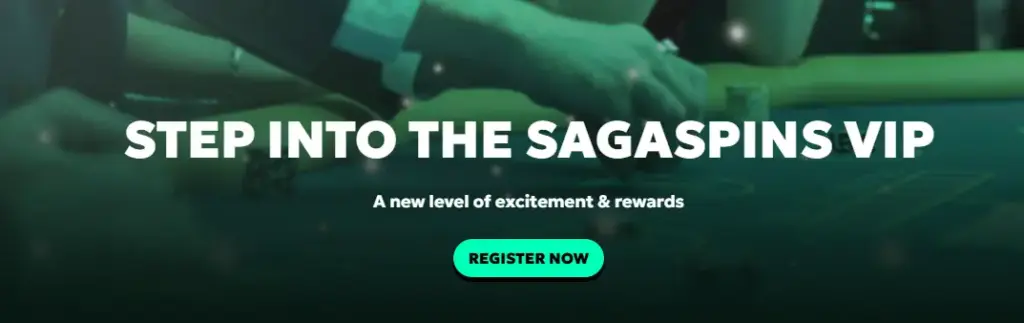 The banner for the VIP club at SagaSpins Casino.